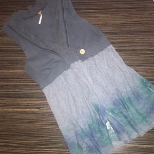 Free People sheer cross tank💛